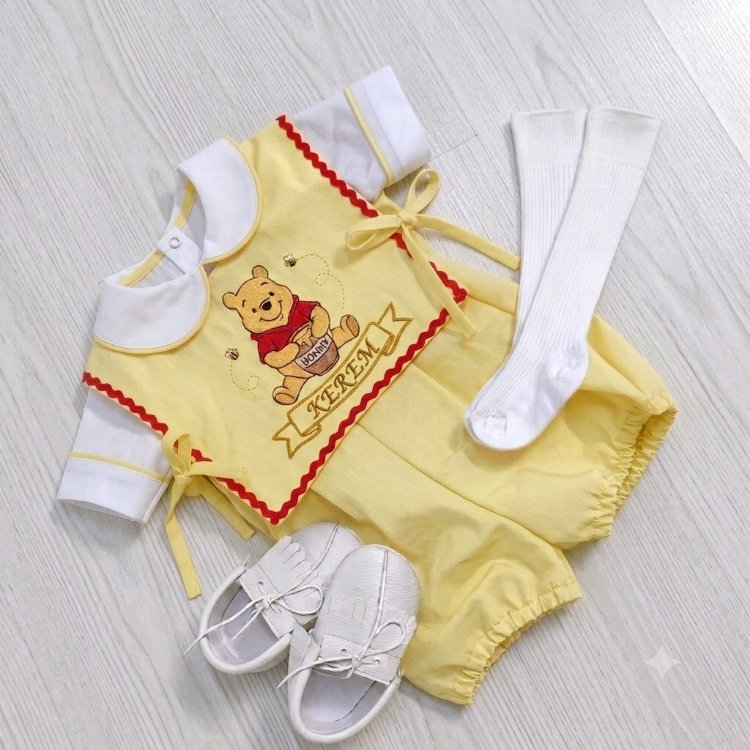 sari pooh takım önlüklü