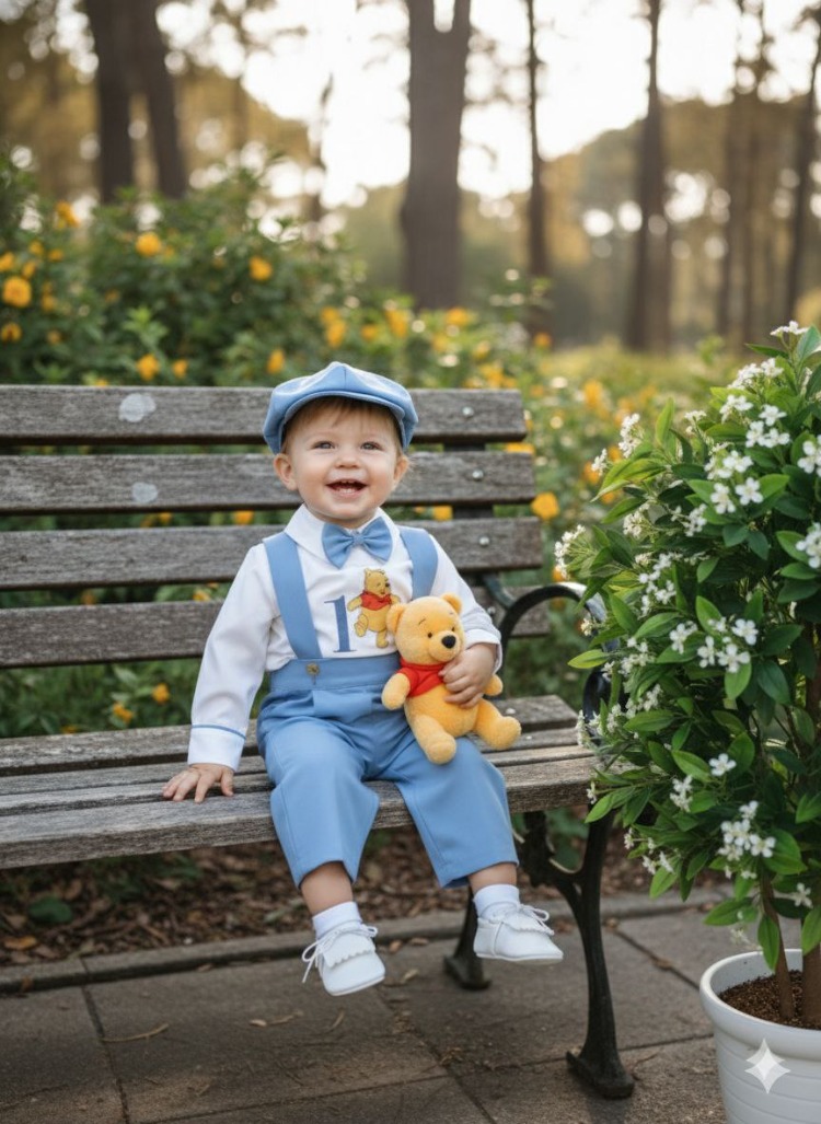 Kişiselleştirilebilir Winnie the Pooh Konseptli Doğum Günü Takımı
