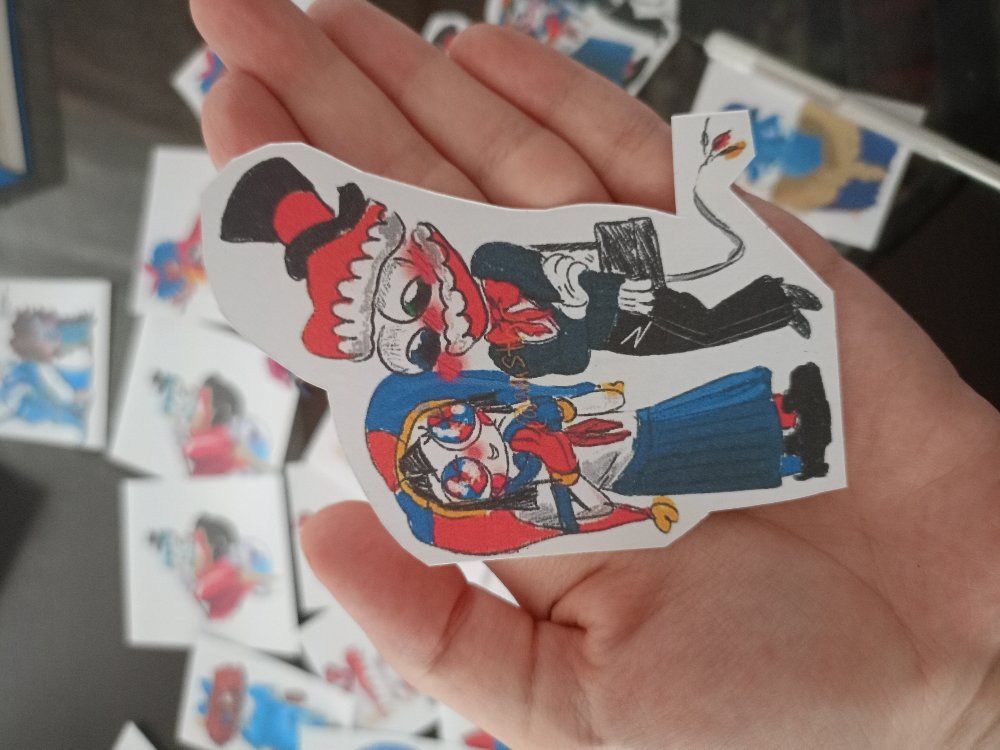 Anime Showtime sticker ( Caine x Pomni from The Amazing Digital Circus) 
