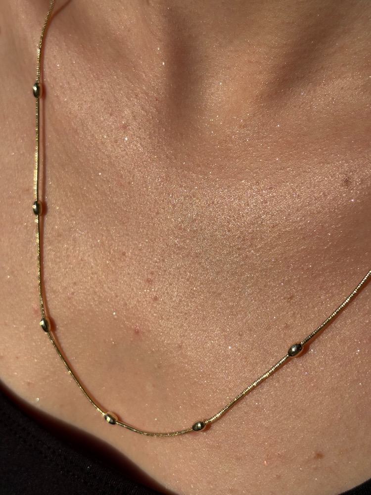Top Zincir Gold Kolye