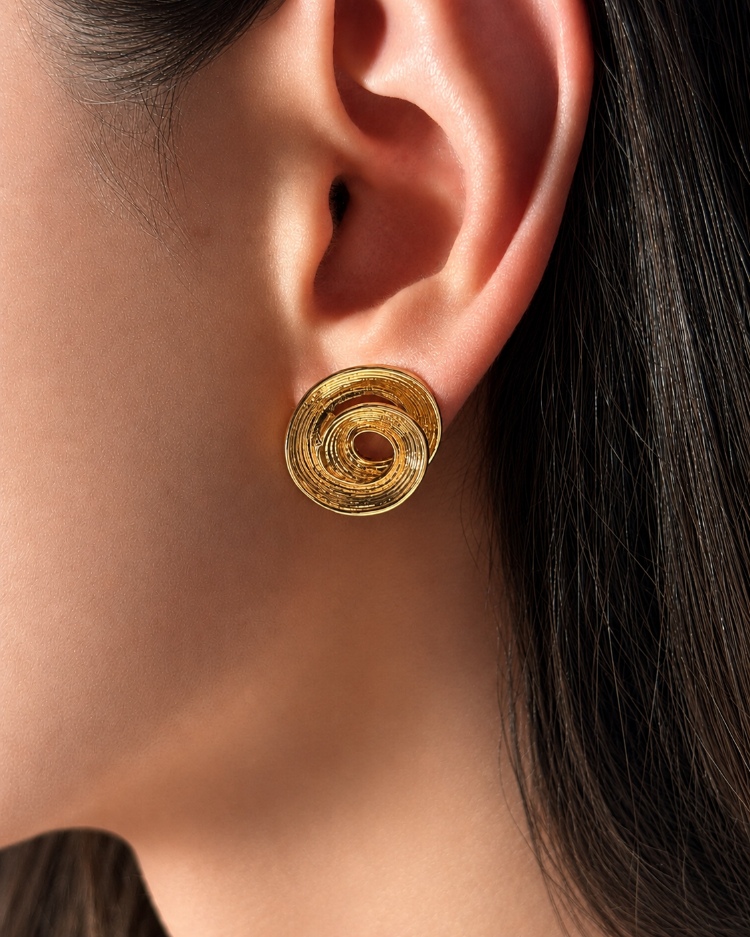 Gold Sarmal Küpe