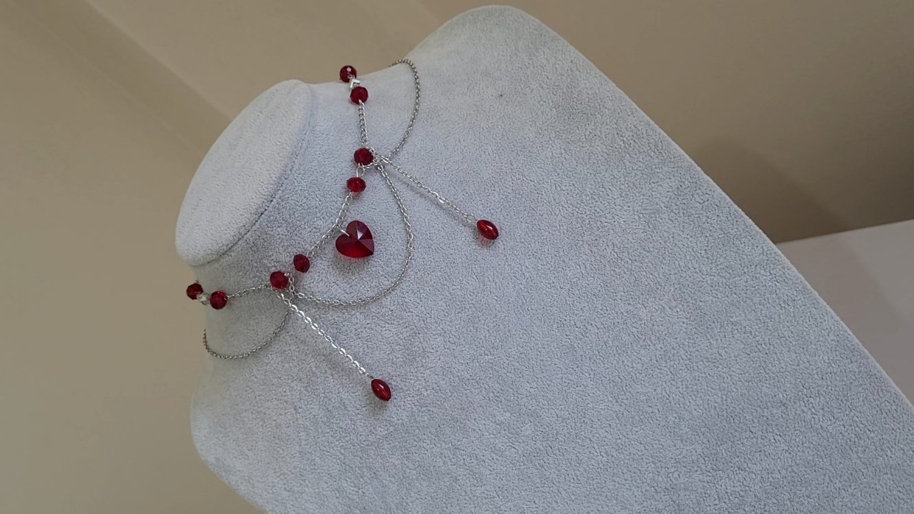 red heart necklace