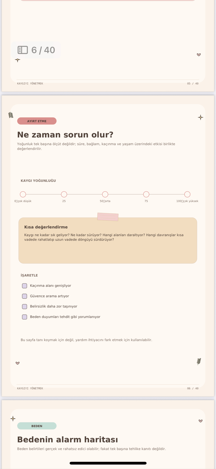 Kaygıyı Yönetmek İçin Rehber | BDT ve Öz-Şefkat Temelli Dijital Çalışma Kitabı