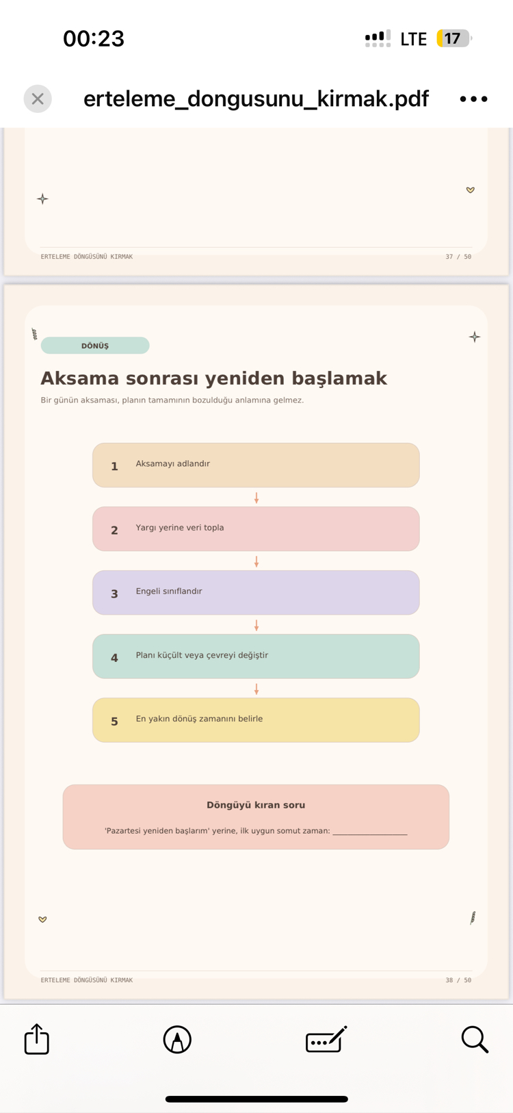 Erteleme Döngüsünü Kırmak | Davranışsal Tasarım & Duygu Düzenleme Rehberi (50 Sayfa PDF)