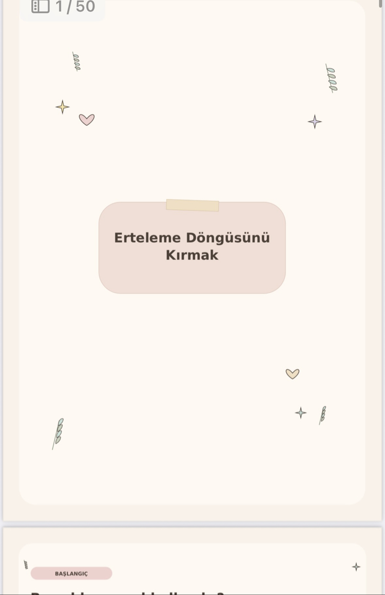 Erteleme Döngüsünü Kırmak | Davranışsal Tasarım & Duygu Düzenleme Rehberi (50 Sayfa PDF)