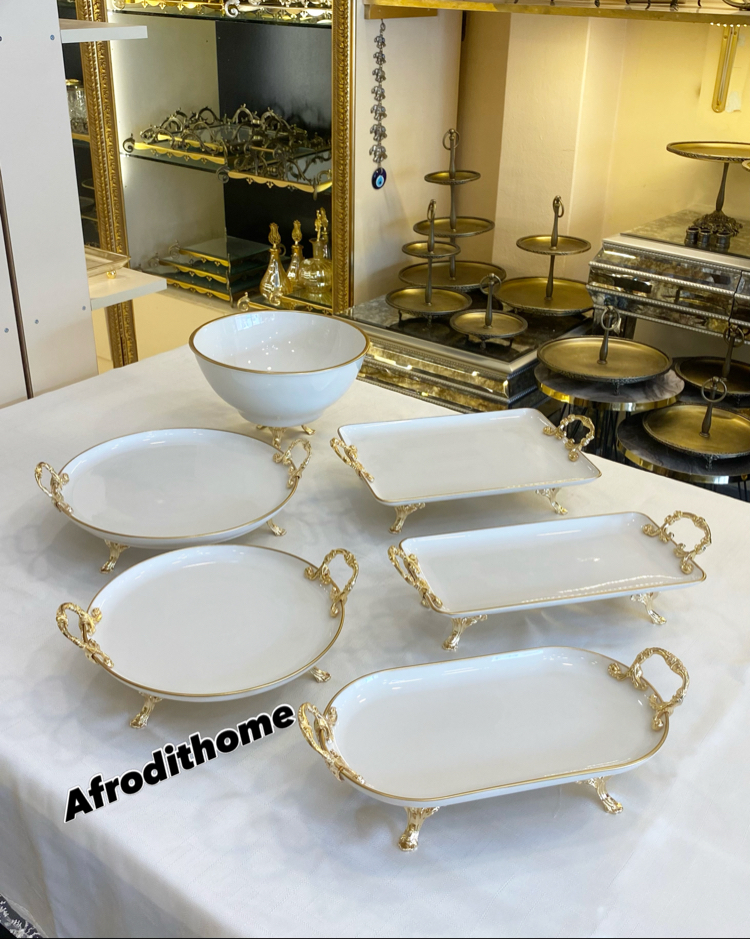 6 parça kulplu porselen set