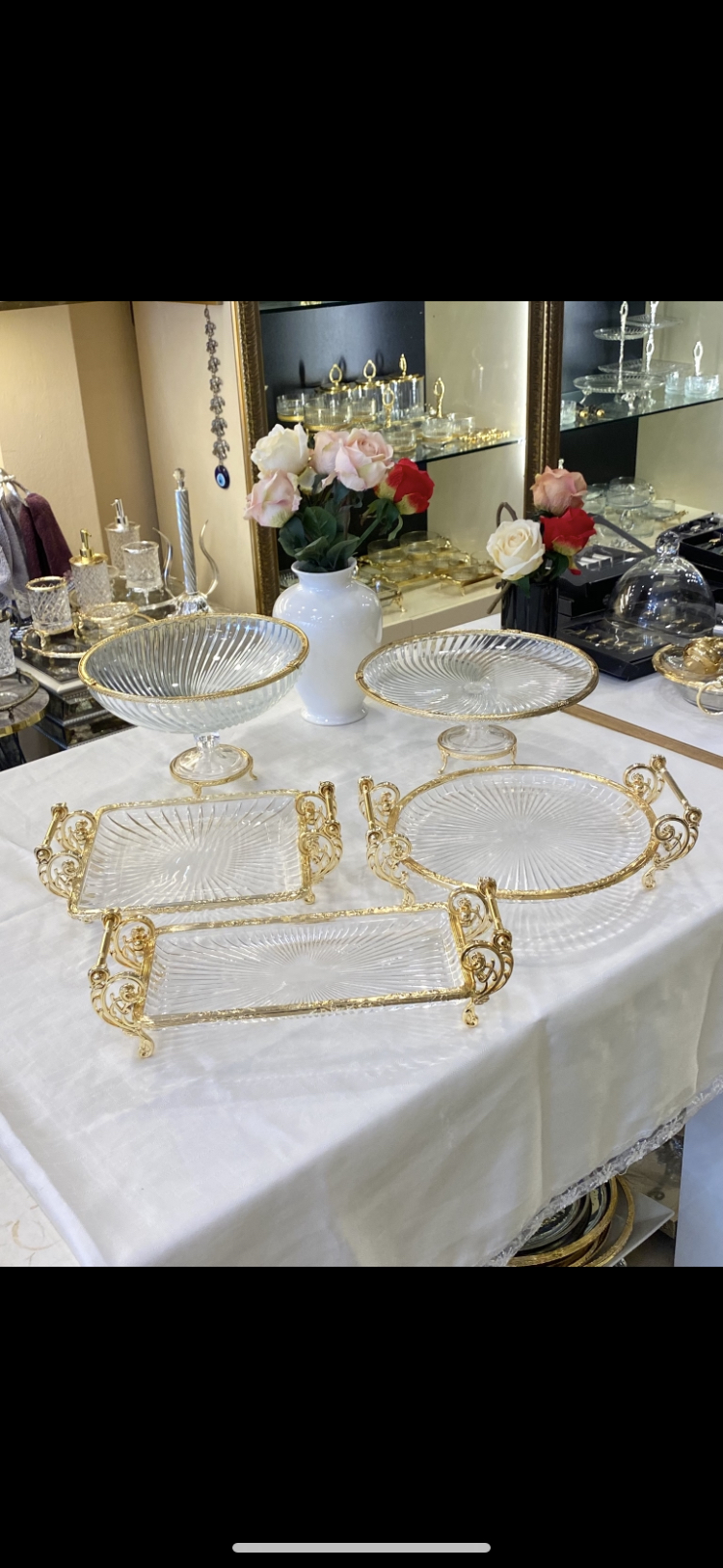 5 li gold kulplu sunumluk seti