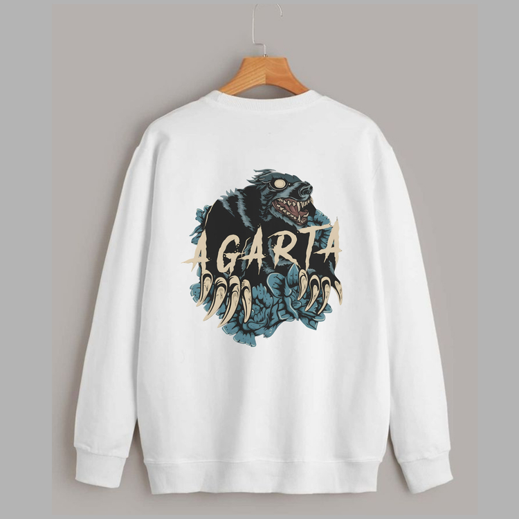 Sweatshirt AGARTA Signature | Unisex (Siyah/Beyaz)