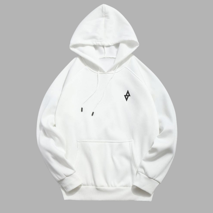 Kapüşonlu Hoodie AGARTA Logo | Unisex (Siyah/Beyaz)