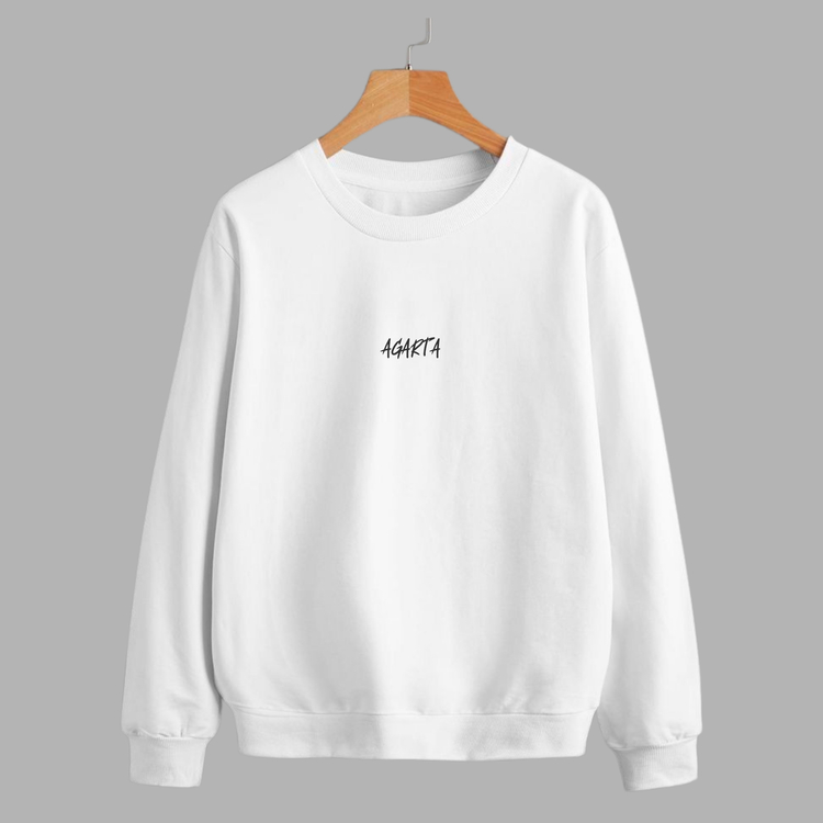 Sweatshirt AGARTA Signature | Unisex (Siyah/Beyaz)