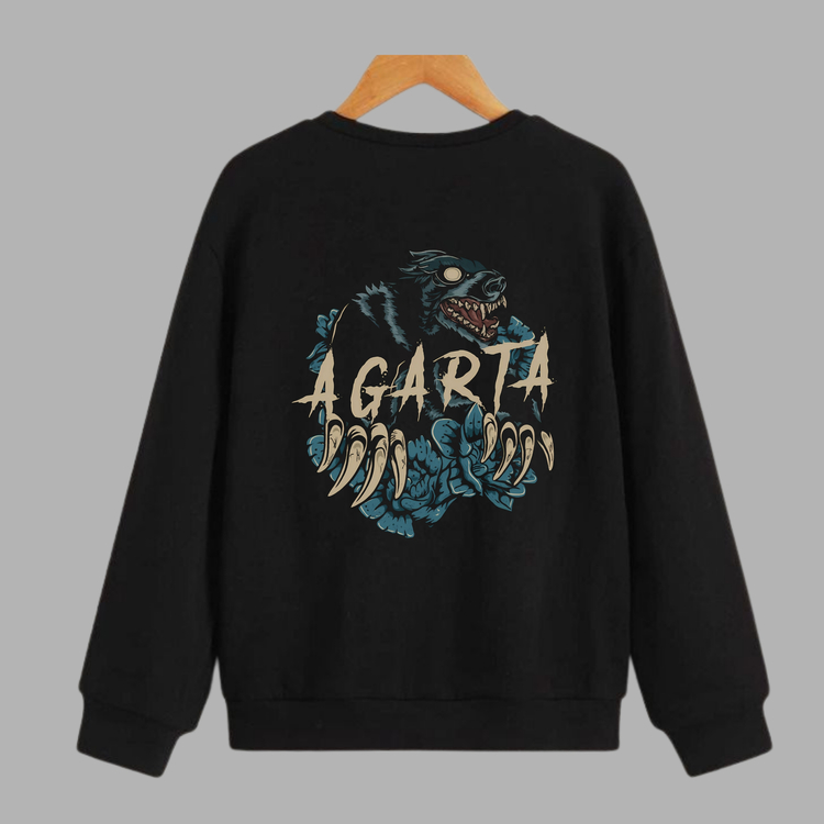 Sweatshirt AGARTA Logo | Unisex (Siyah/Beyaz)