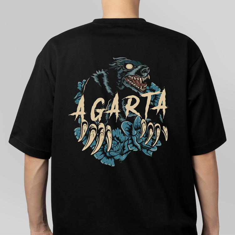 AGARTA Signature | Siyah Oversize Tişört - Unisex (ÖN SİPARİŞ)