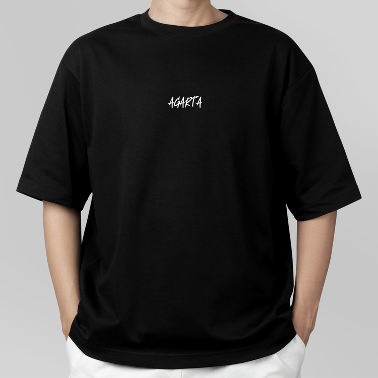 AGARTA Signature | Siyah Oversize Tişört - Unisex (ÖN SİPARİŞ)