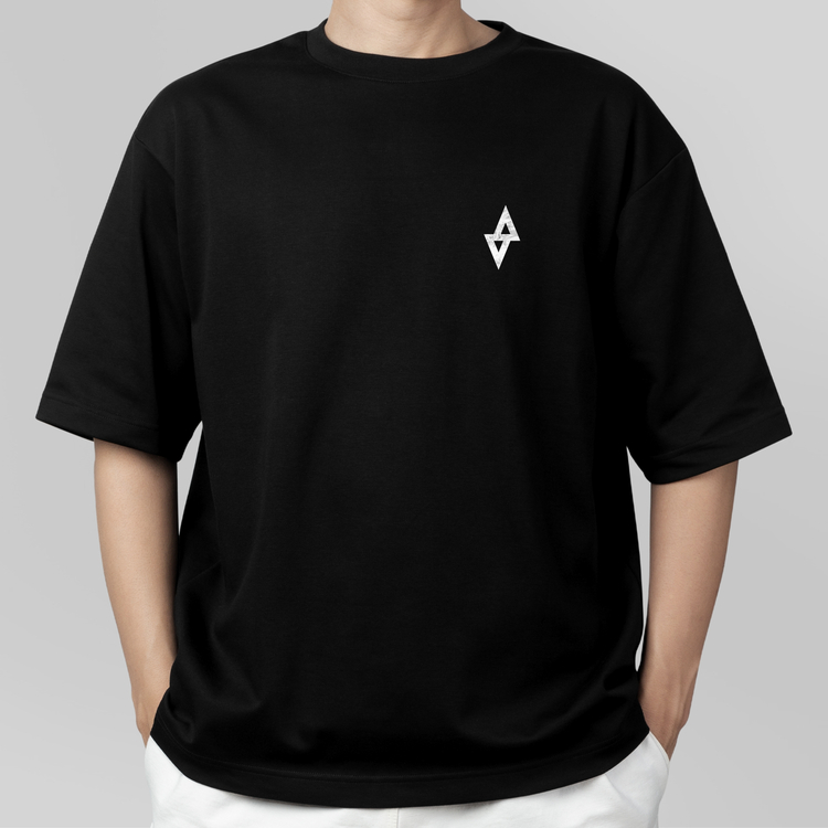 AGARTA Logo | Siyah Oversize Tişört - Unisex (ÖN SİPARİŞ)