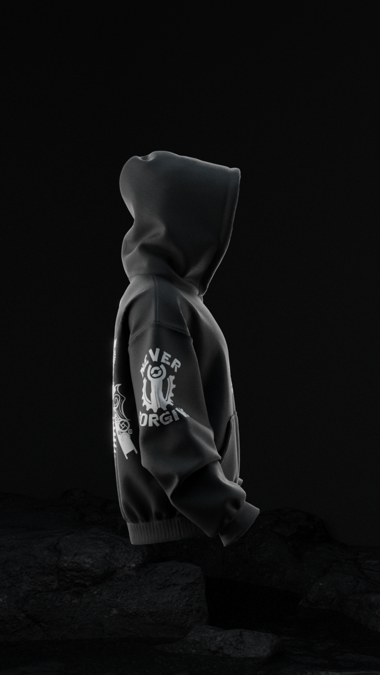 VI Tattoo Arcane Oversize Unisex Hoodie Kapüşonlu Sweatshirt