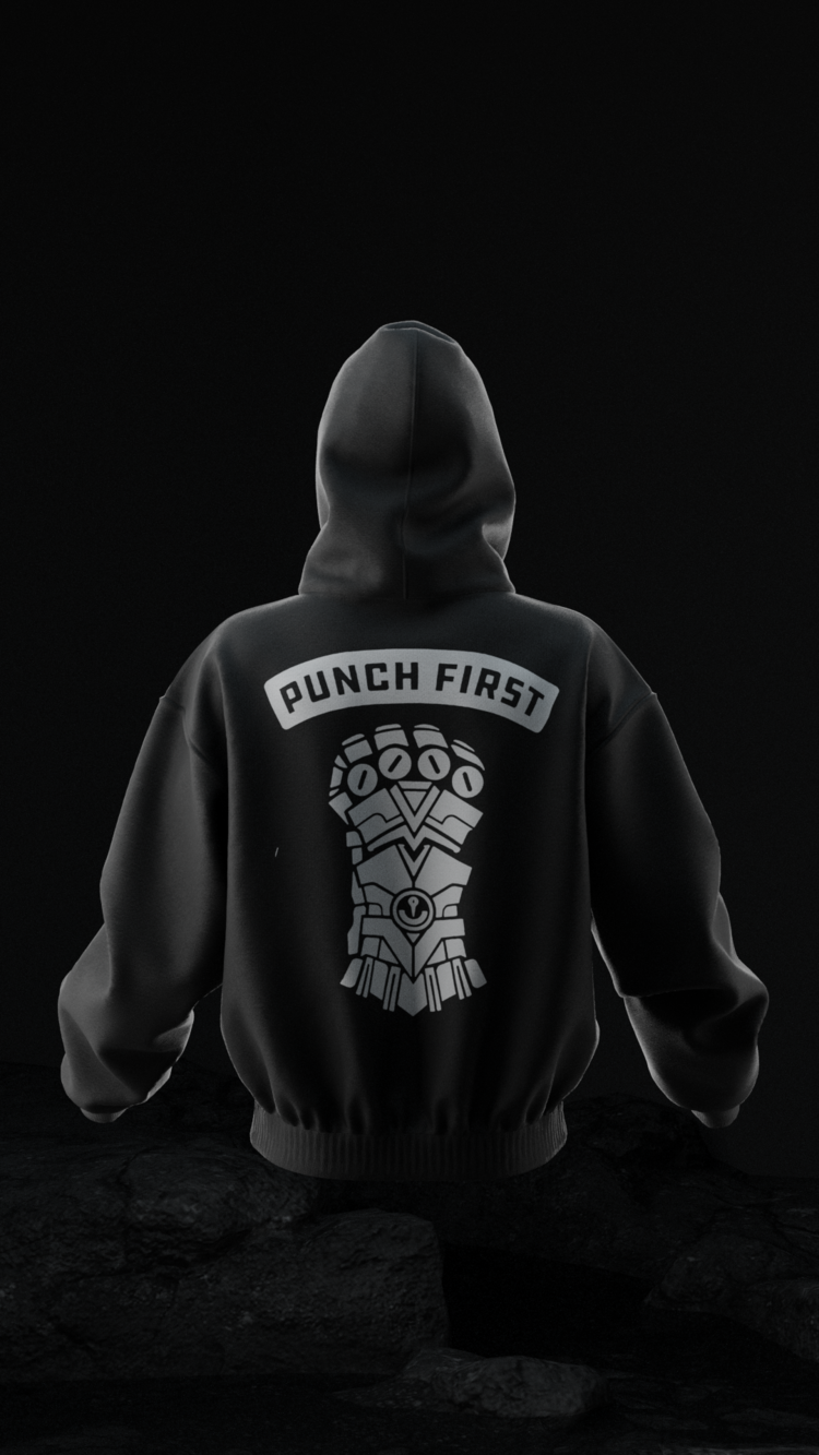 VI Punch First Arcane Oversize Unisex Hoodie Kapüşonlu Sweatshirt