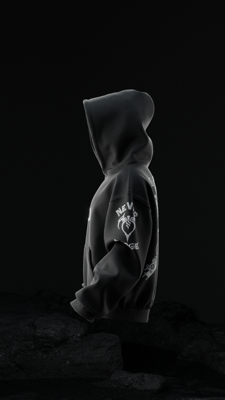 VI Tattoo Arcane Oversize Unisex Hoodie Kapüşonlu Sweatshirt