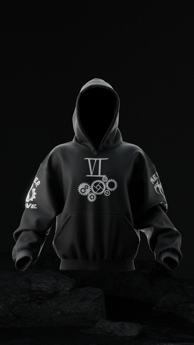 VI Tattoo Arcane Oversize Unisex Hoodie Kapüşonlu Sweatshirt