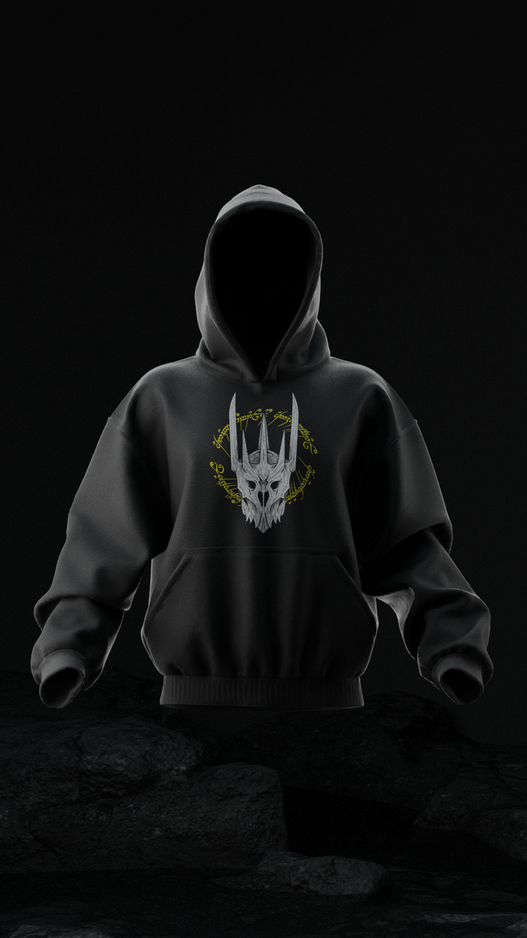 Lord of The Rings Sauron Rule them all Oversize Unisex Hoodie Kapüşonlu Sweatshirt