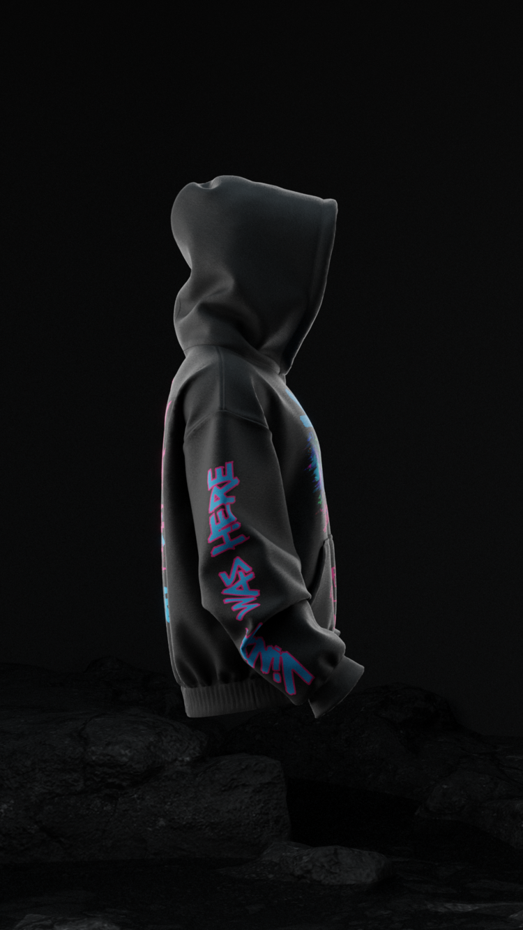 Jinx BOOM Arcane Oversize Unisex Hoodie Kapüşonlu Sweatshirt