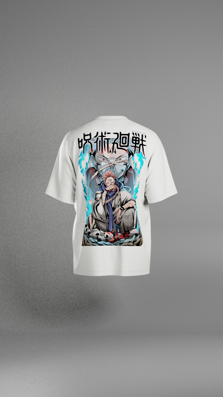 Jujutsu Kaisen Ryomen Sukuna Blue Collection Unisex Oversize T-Shirt