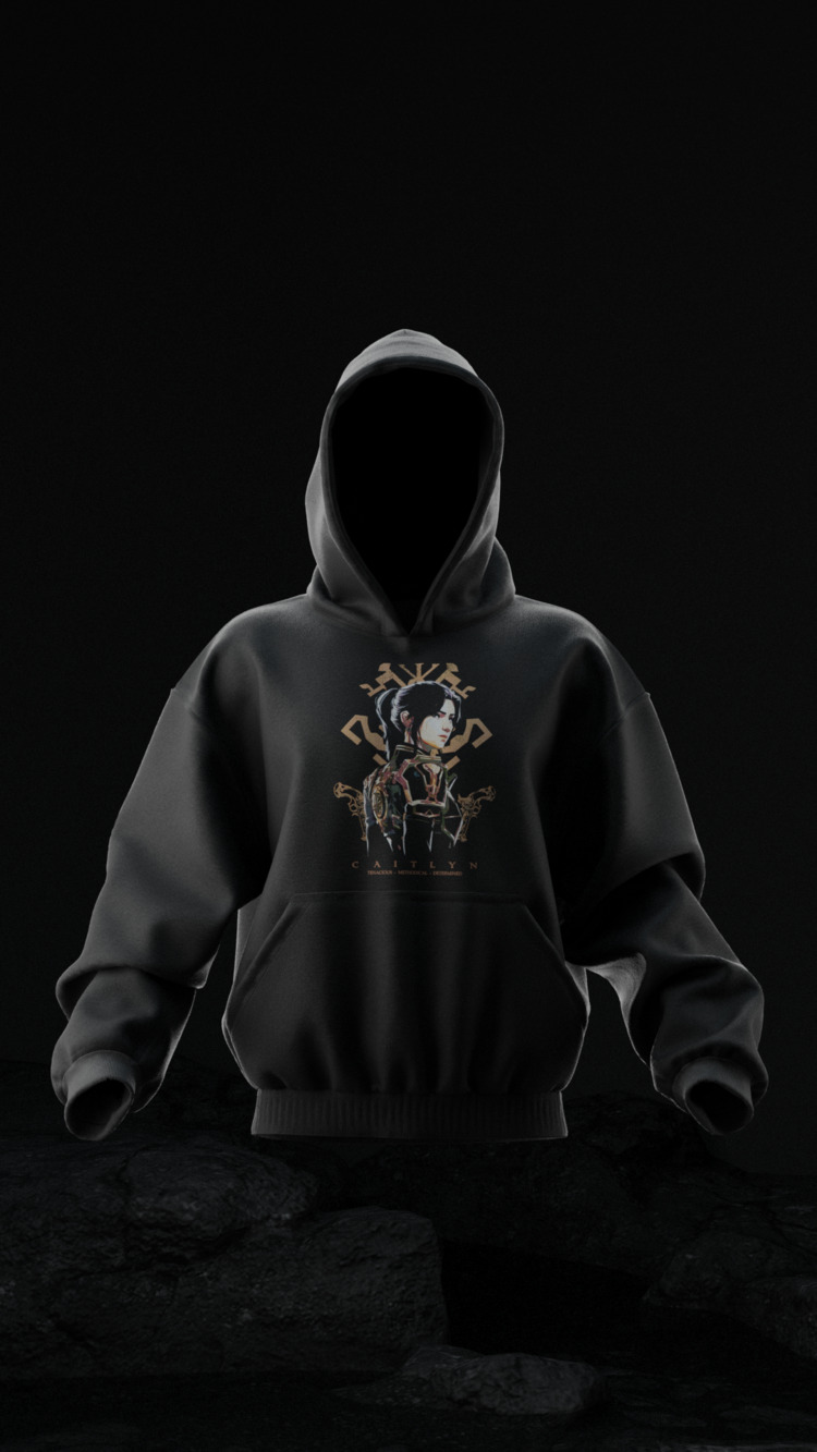 Caitlyn Arcane Oversize Unisex Hoodie Kapüşonlu Sweatshirt