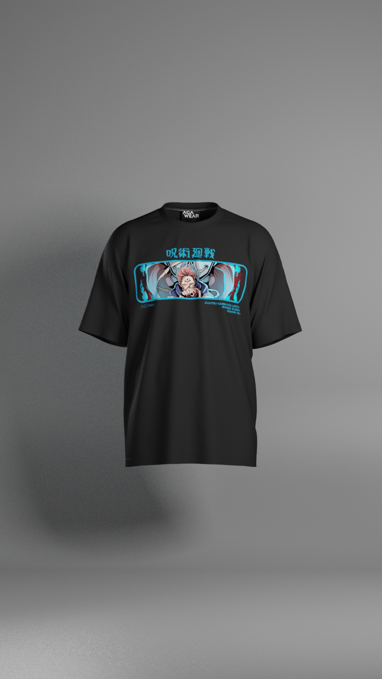 Jujutsu Kaisen Ryomen Sukuna Blue Collection Unisex Oversize T-Shirt
