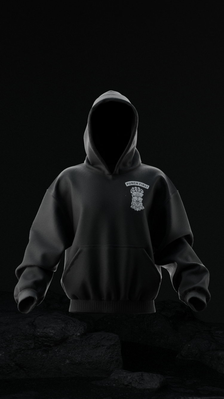 VI Punch First Arcane Oversize Unisex Hoodie Kapüşonlu Sweatshirt