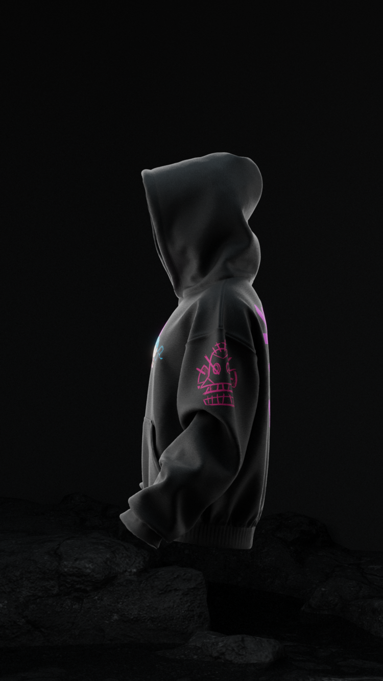 Jinx Rocket Oversize Unisex Hoodie Kapüşonlu Sweatshirt