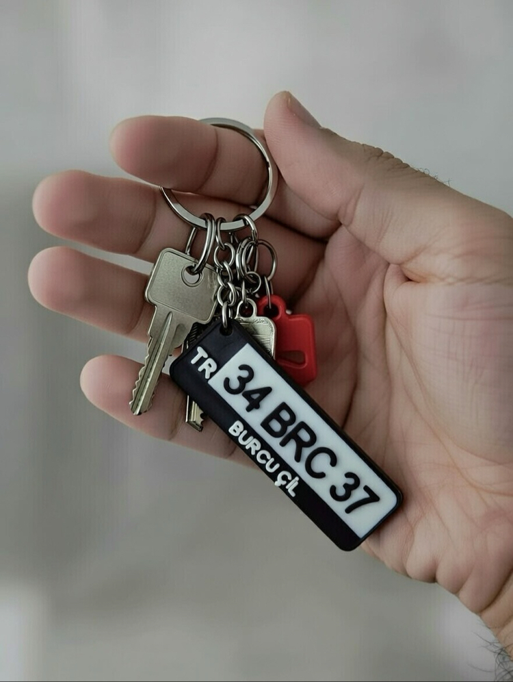 3’lü Plaka Anahtarlık Premium