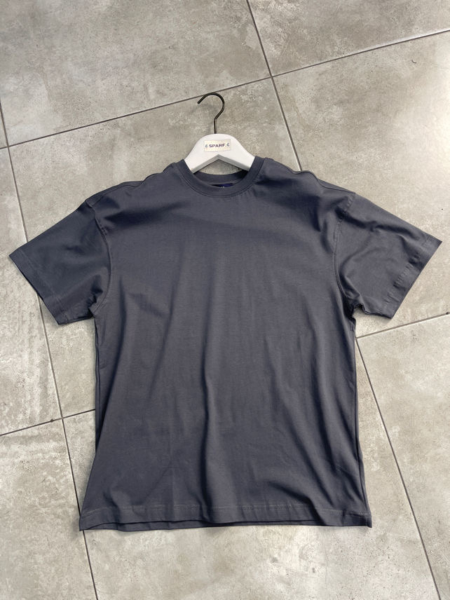 Oversize Fit Antrasit %100 Pamuk Erkek T-Shirt
