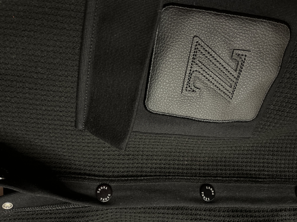 Zegna Çift Cepli Deri Detaylı Baskılı Kışlık Gömlek
