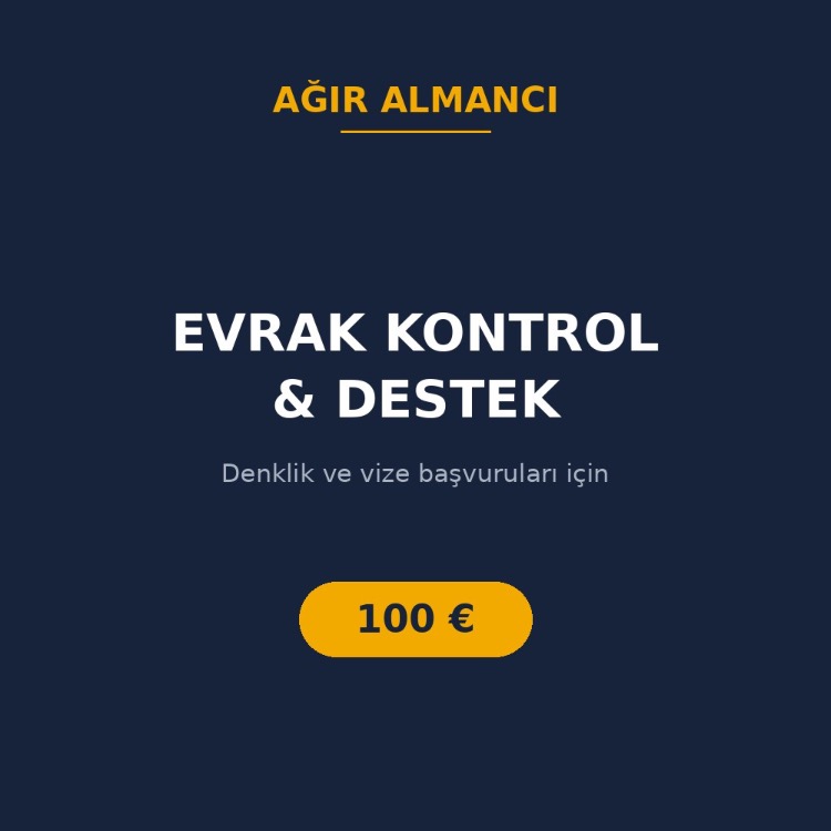 Evrak Kontrol & Başvuru Desteği (WhatsApp)