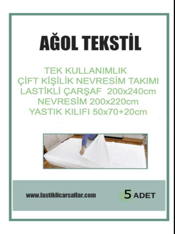Çift Kişilik Nevresim Takımı – 10’lu Set | Tek Kullanımlık Lastikli Çarşaflı Yatak Seti