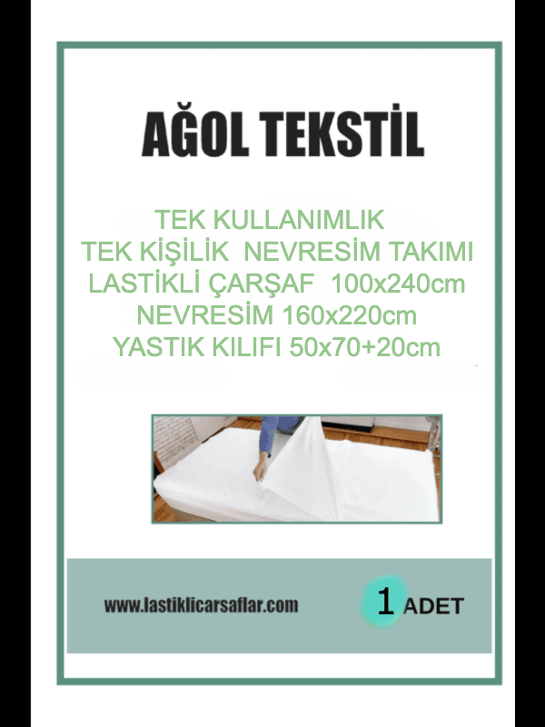 Tek Kişilik Tek Kullanımlık Nevresim Takımı (Çarşaf + Yorgan Kılıfı + Yastık Kılıfı)