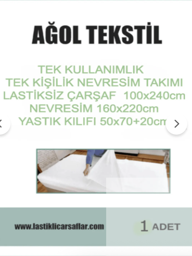 Tek Kullanımlık Tek Kişilik Nevresim Takımı – Çarşaf, Yorgan ve Yastık Kılıfı (1 Adet)