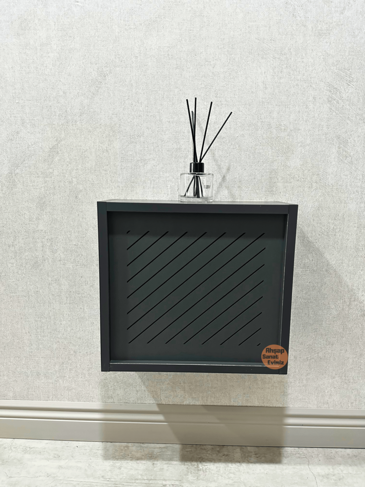 SÜRGÜLÜ WİFİ MODEM DUVAR DÜZENLEYİCİ DÜZ ÇİZGİ MODEL ANTRASİT