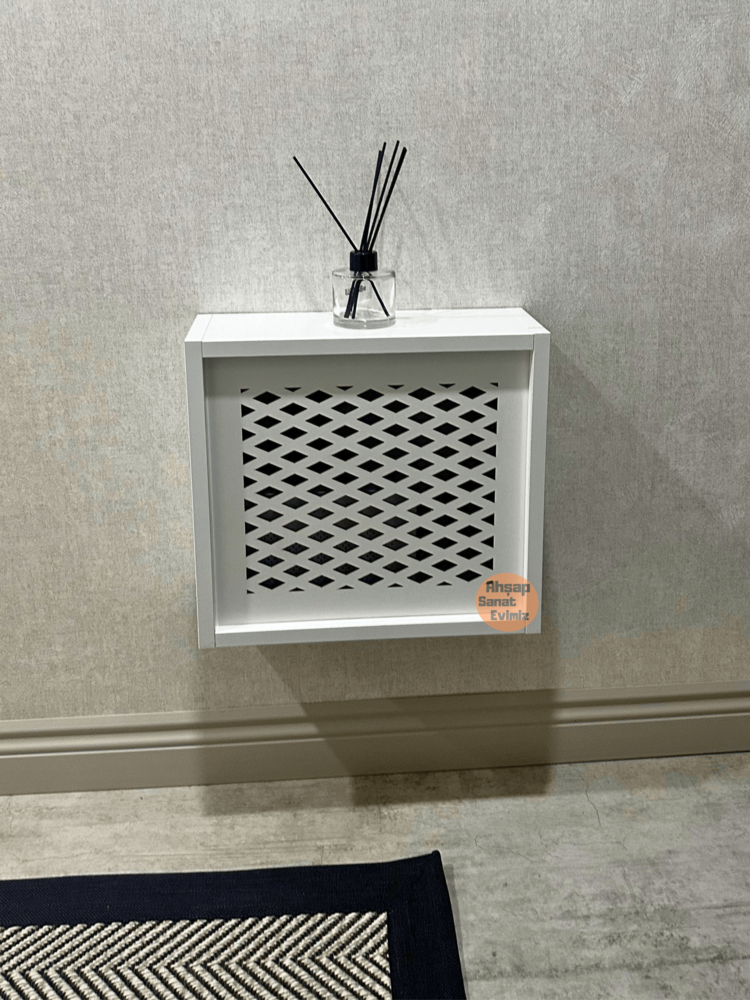 SÜRGÜLÜ WİFİ MODEM DUVAR DÜZENLEYİCİ BAKLAVA MODEL BEYAZ