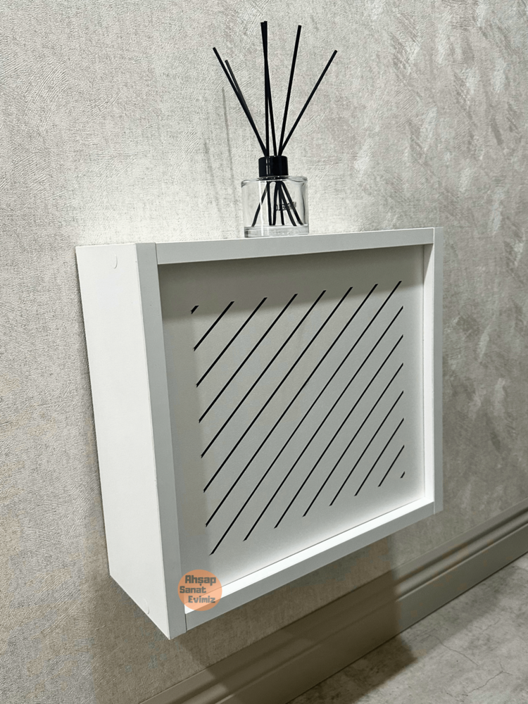 SÜRGÜLÜ WİFİ MODEM DUVAR DÜZENLEYİCİ YAN ÇİZGİ MODEL BEYAZ
