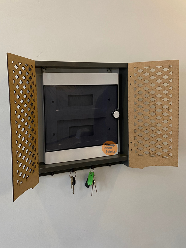 ASKILI ELEKTRİK PANO DUVAR DÜZENLEYİCİ BAKLAVA MODEL ANTRASİT