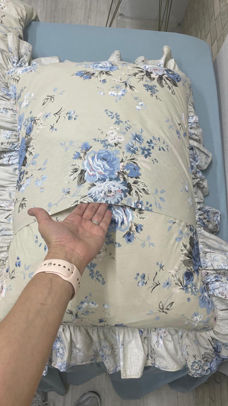 Tek kişilik 100x200 cm yatak için fırfırlı etekli lastikli çarşaf, nevresim takımı