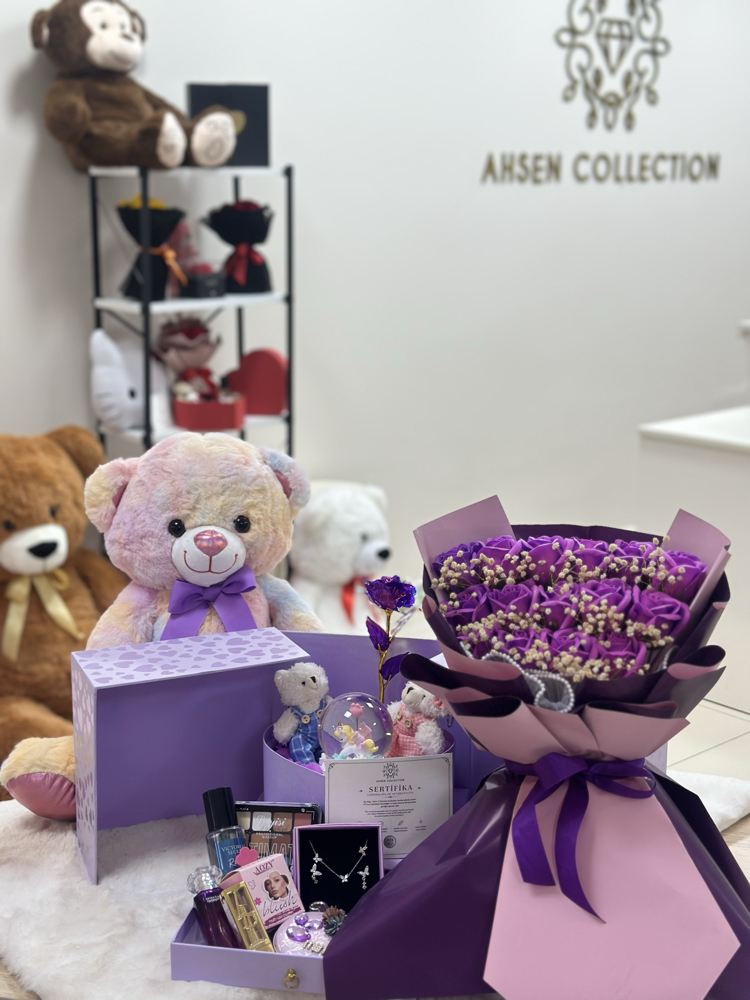 Luxury mor 925 ayar gümüş takılı set 