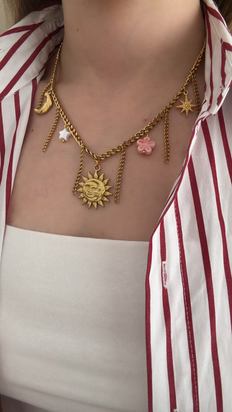 Sun charm kolye
