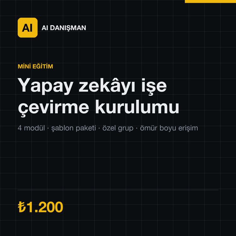 Yapay Zekâ Çalışma Seti — Kendi Kategorin İçin