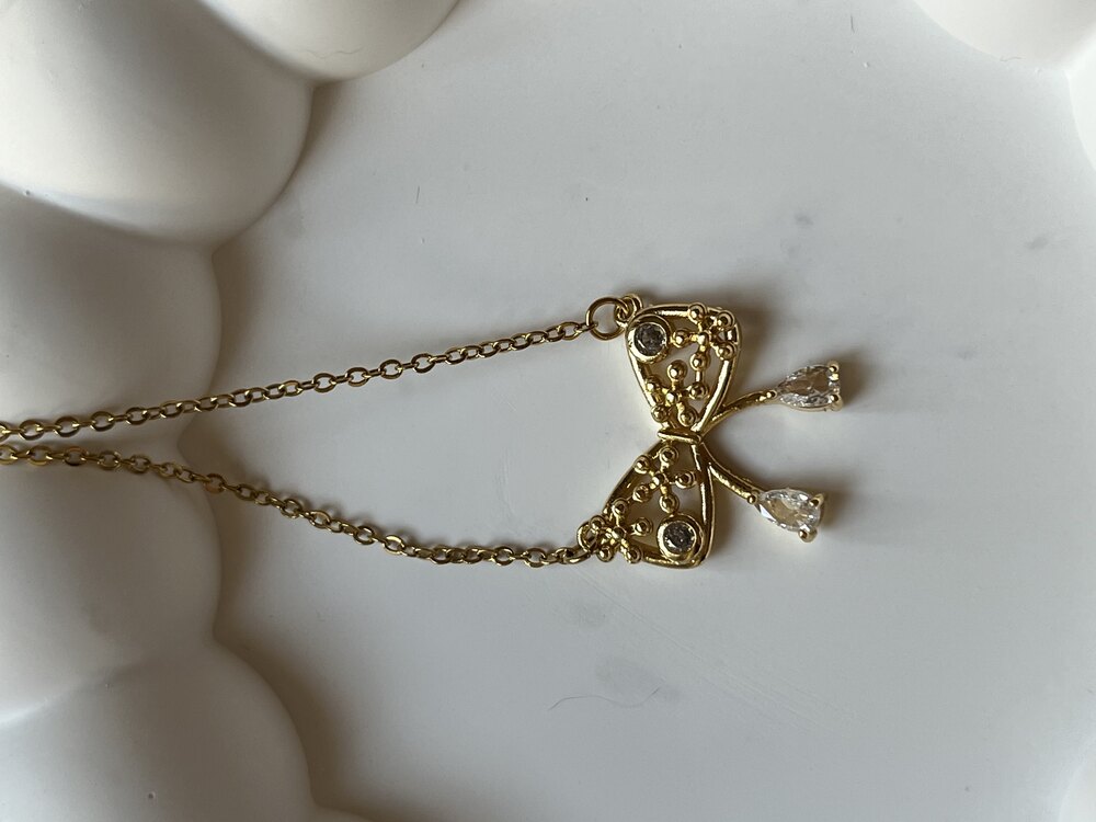 Kurdele Kolye Gold