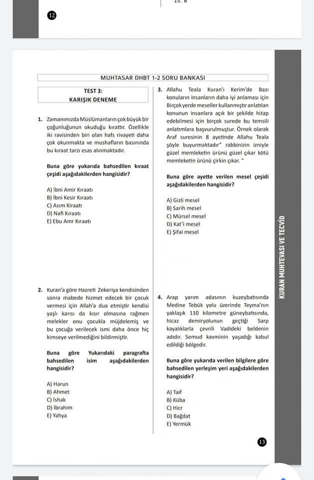 DHBT ÖZET NOTU + SORU BANKASI+ ÜCRETSİZ KARGO 