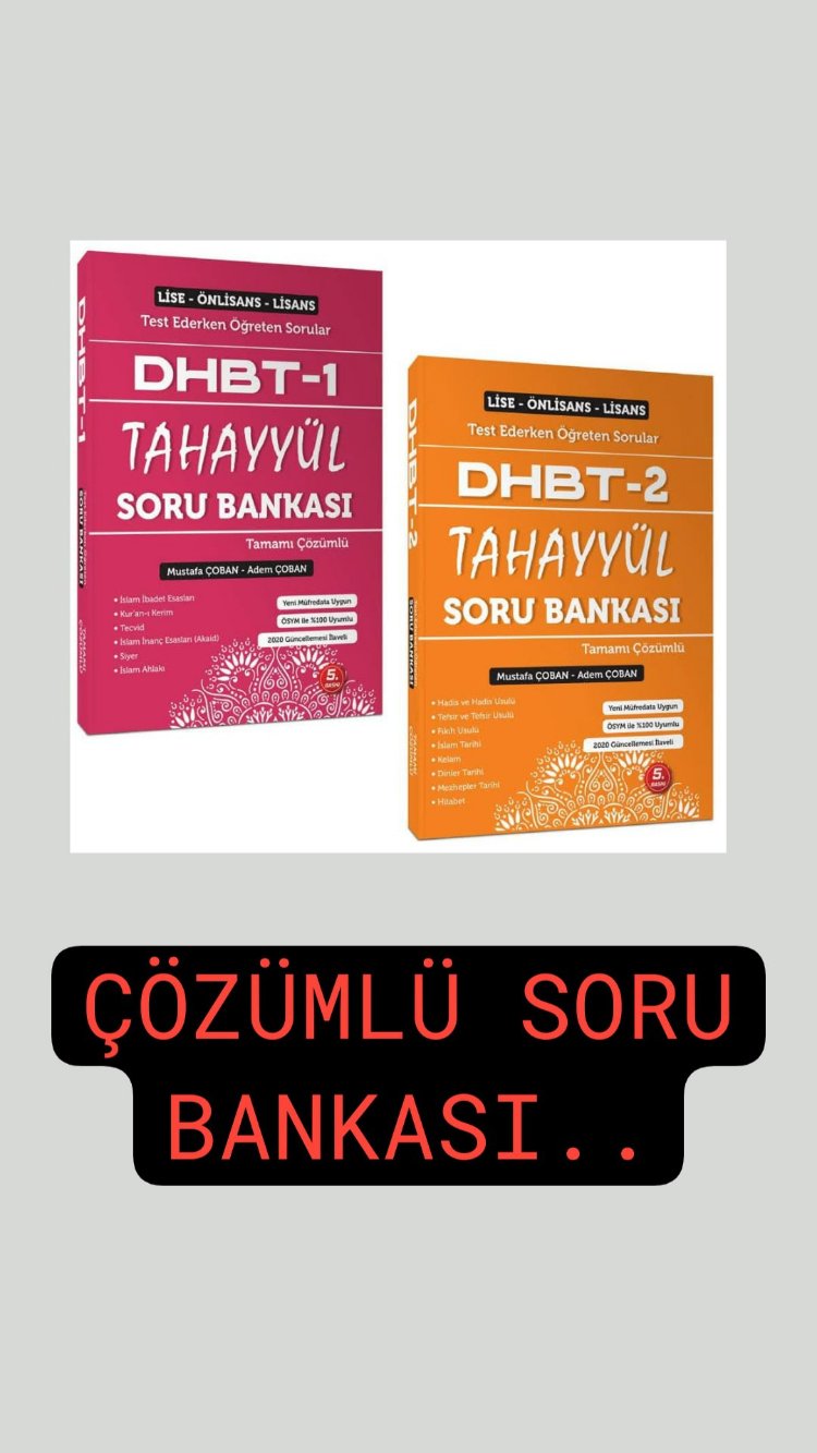 TAHAYYÜL ÇÖZÜMLÜ SORU BANKASI SETİ ( ücretsiz kargo) 