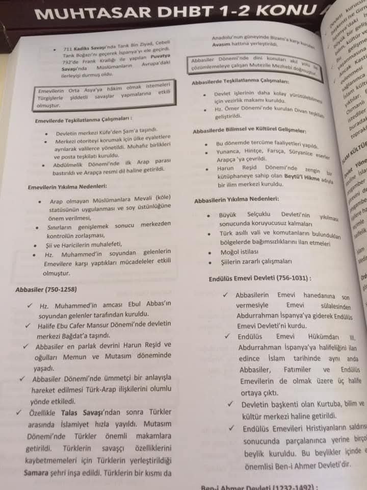 DHBT ÖZET NOTU + SORU BANKASI+ ÜCRETSİZ KARGO 