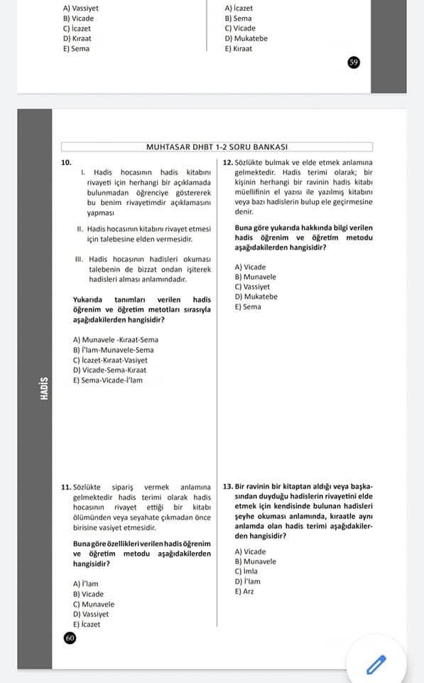 DHBT NOKTA ATIŞI SORU BANKASI 