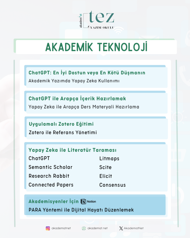 TYO-Akademik Teknoloji ve Yapay Zeka Kullanımı Paketi (3 Ay Üyelik)
